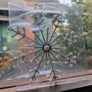 Silver and Pearl Snowflake Ornament